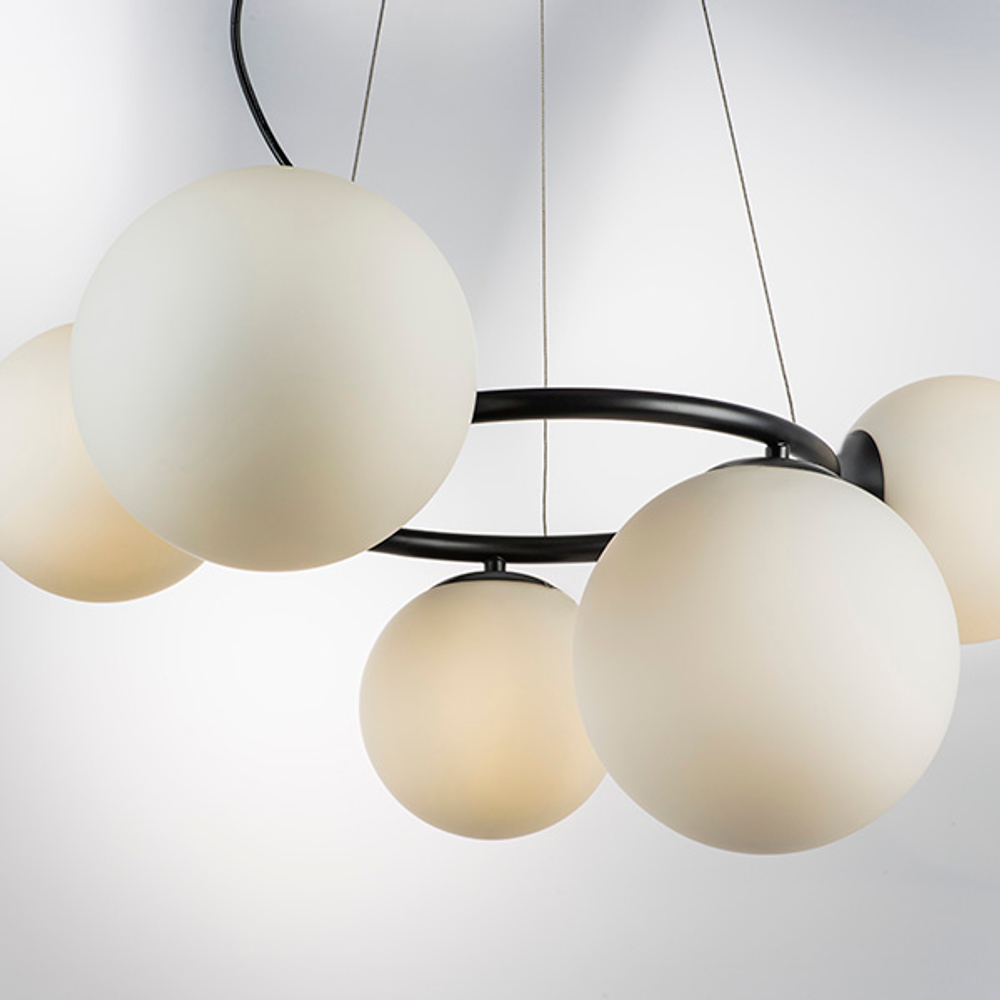 815057 Люстра GLOBO 5х40W G9 МАТОВЫЙ ЧЕРНЫЙ