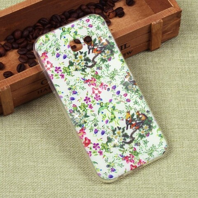 Силиконовый чехол с цветами для Samsung Galaxy A7 (2017), 009612