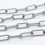 Цепочка, сталь, размер звена 17*7 мм, цена за 50 см