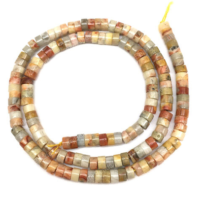 Агат "крейзи" 4х2 мм, бусины - рондели (нить 38 см)