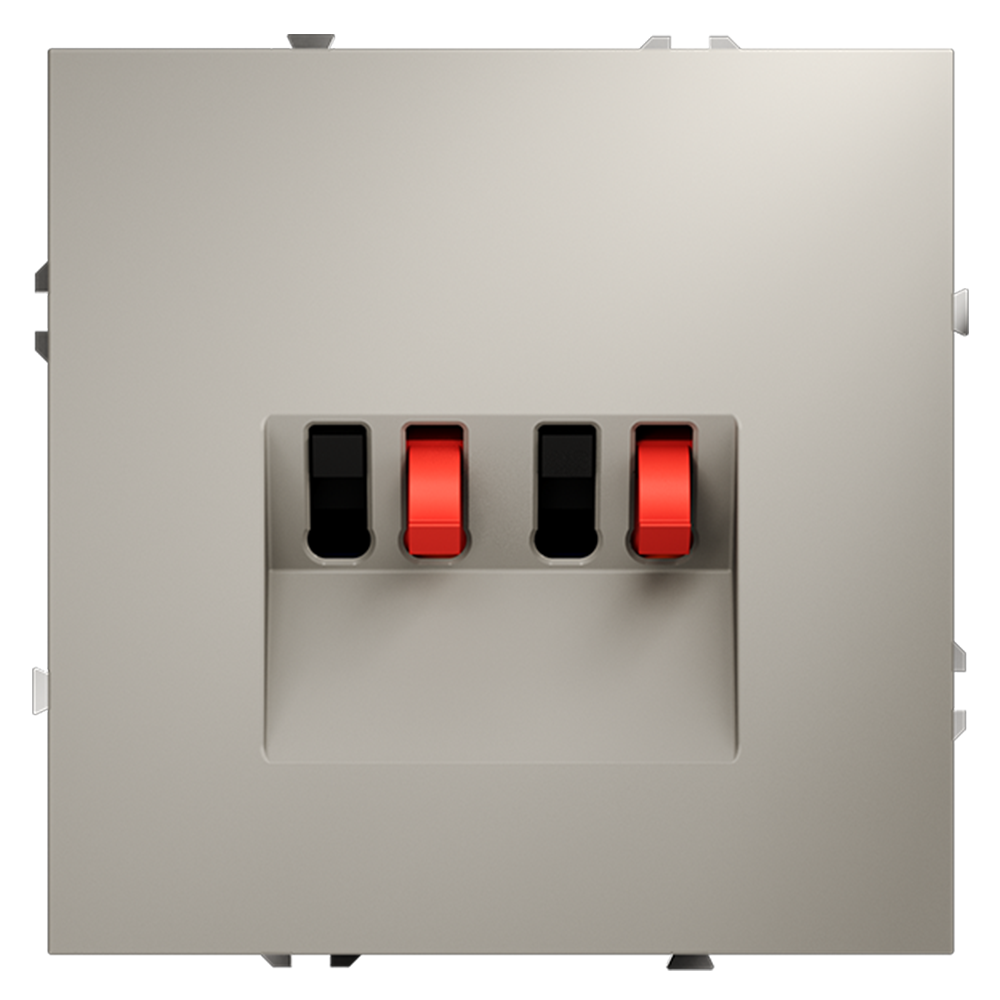 Розетка акустическая встраиваемая VOLTUM S70 4-местная, (кашемир)