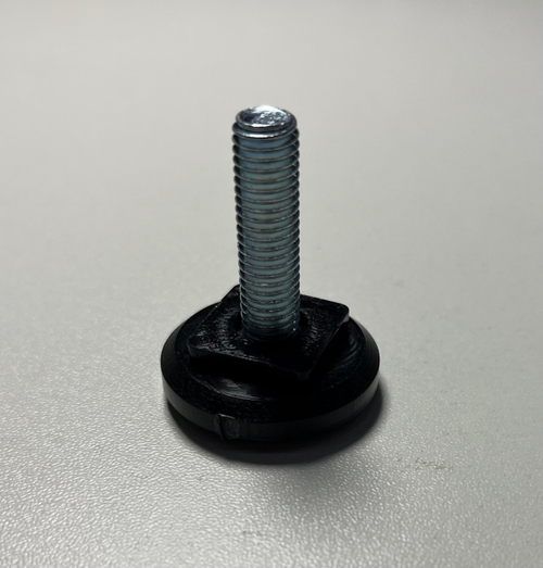 Опора резьбовая (Ножка мебельная М8х30) с металлическим стержнем М8х30мм.