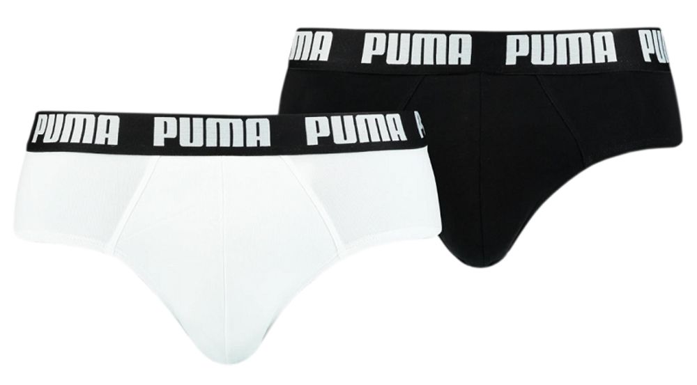 Мужские спортивные боксеры Puma Brief 2P - white/black