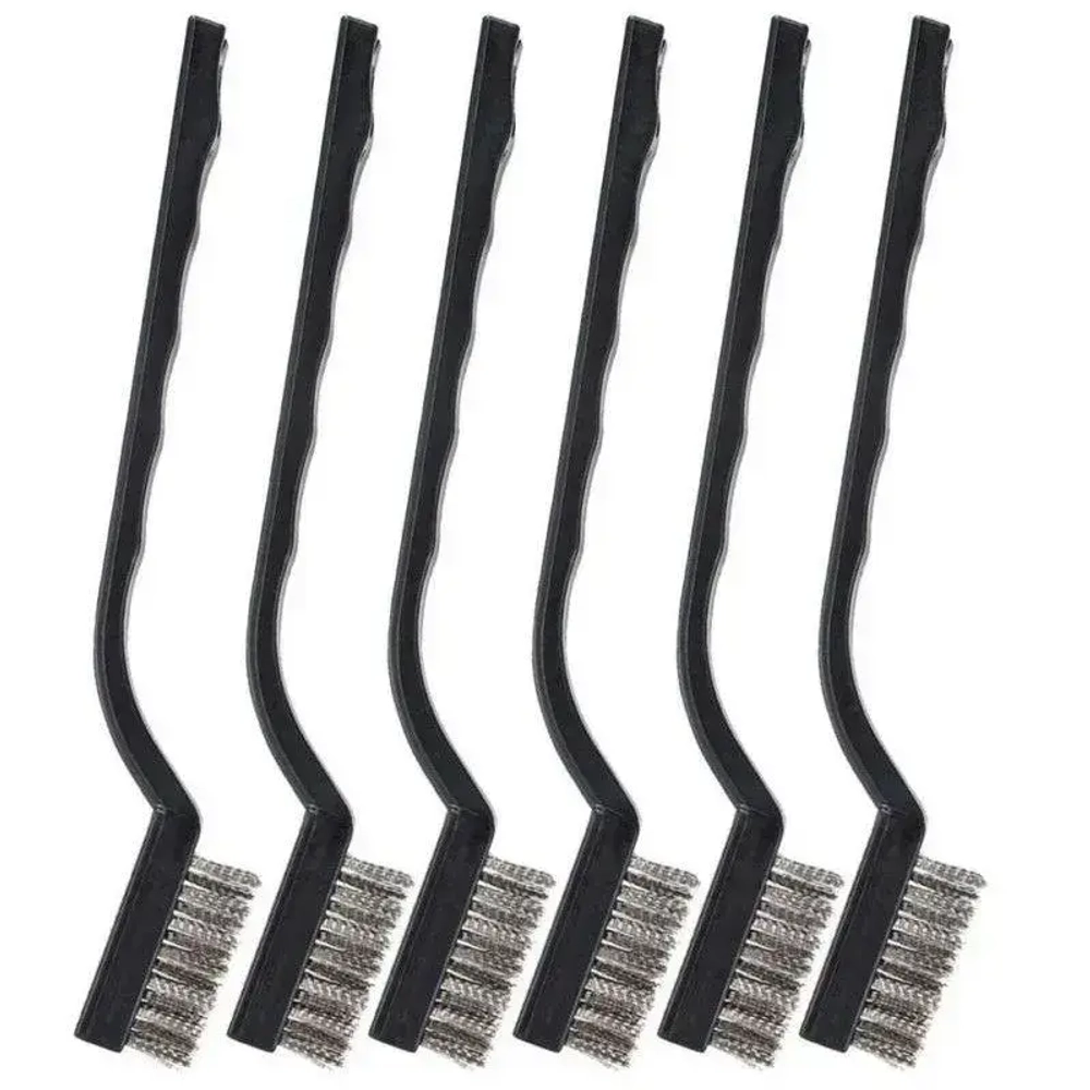 OZ-SUNBA-6 шт. Мини-щетка для удаления ржавчины из нержавеющей стали, щетки для полировки металла, латунная проволока, стальная проволока, нейлоновая щетка, инструмент для удаления ржавчины