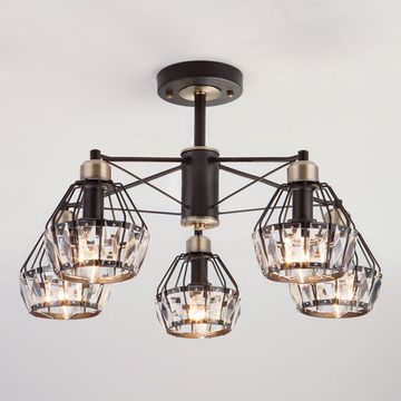 Потолочная люстра в стиле лофт 70075/5 черный Lord Eurosvet