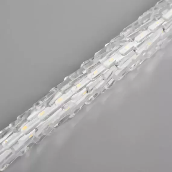 Гирлянда Сосульки рифленые 2.5×0.42 м., IP65, прозрачная нить, 288 мульти LED с эффектом стекания, 12 В., Luazon Lighting (5248348)