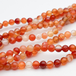 Сердолик, диаметр 4,2-4,3 мм, цена за нить 38 см