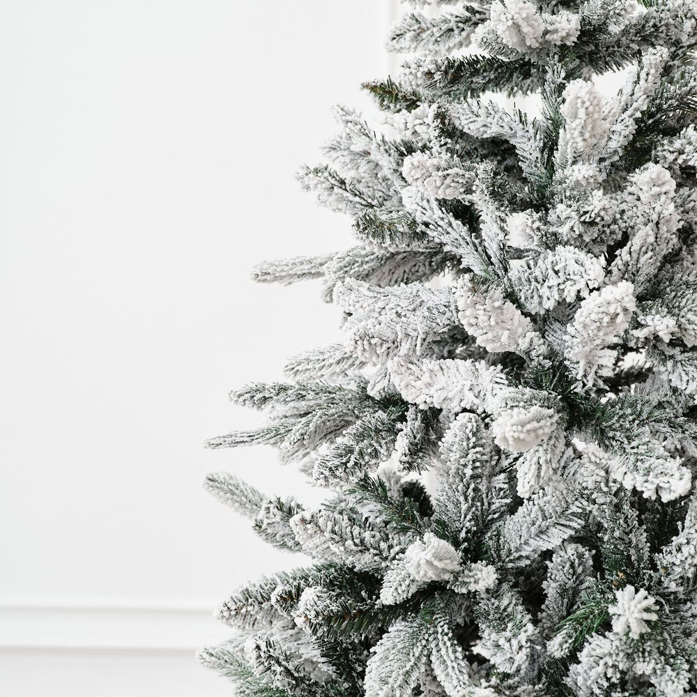 Заснеженная елка «Bourget» (Литая+пвх) 150 см / 1,5 м