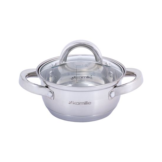 Набор кастрюль 6 предметов Kamille KM 5628S (1 л; 1,8 л; 2,5 л.) из нержавеющей стали