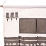 Карман настенный подвесной 7отделений «ИДЕЯДОМА», принт бежевые полоски, 35*50см (лейбл Селфи)