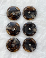 Кнопка под рог темно-коричневая