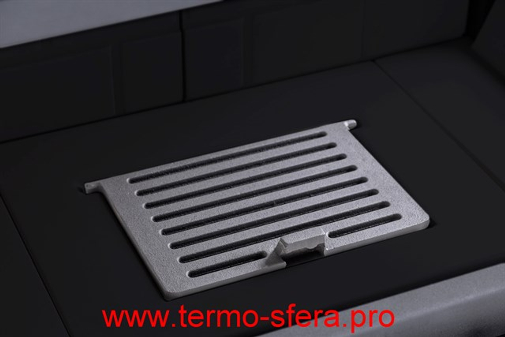 Каминная топка Экокамин ДЕЛЬТА 800 LB два стекла левая принтинг черный шамот 