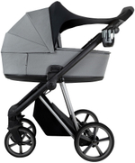 Детская коляска Roan Sol Vintage Luxury 2.0 3 в 1 с автокреслом Tutis Elo Lux EduSky Black VIN 01/BT Blue Tea/Blue Tea/руч.Grey/к.Grey