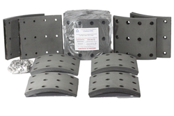 Рем. комплект тормозных накладок а/м КАМАЗ-6520, 6560 ЕВРО  (Сверл./расточен./с заклёпками/ширина 180мм./ к-т 8 шт.) Тамбов АТИ