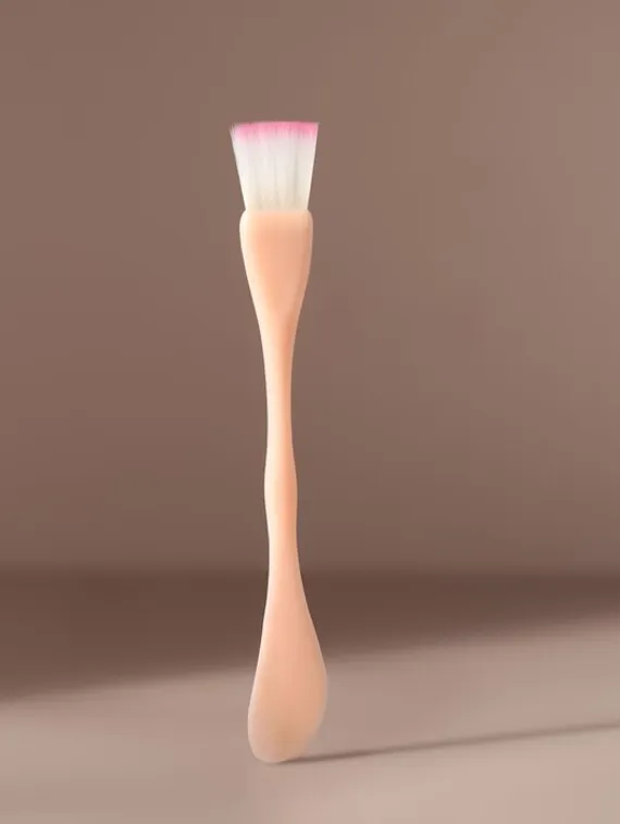 Кисть для масок, двусторонняя, с лопаткой, 15,5 см, цвет МИКС