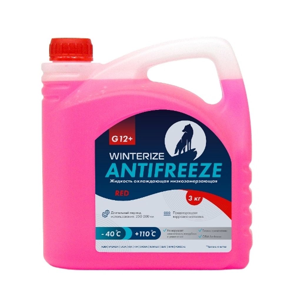 Winterize Антифриз G12+ Охлаждающая жидкость розовый -40 5кг