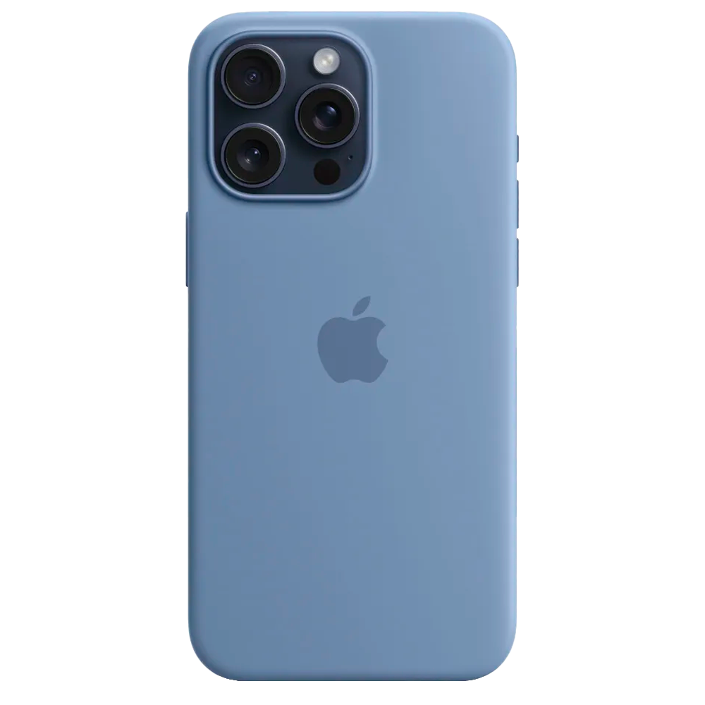 Силиконовый чехол с поддержкой MagSafe Apple Silicone Case для iPhone 15 Pro Max, Winter Blue (Зимняя синева)