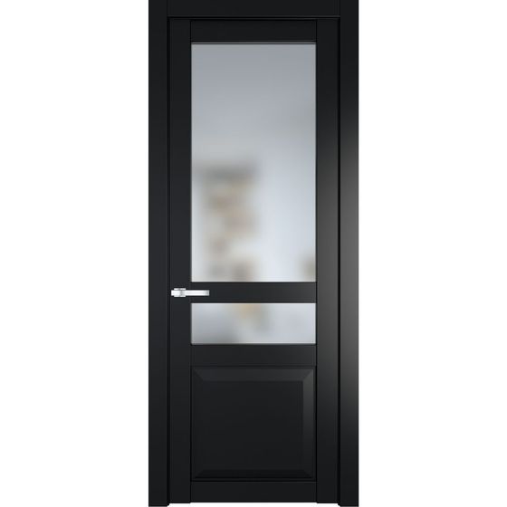 Межкомнатная дверь эмаль Profil Doors 1.5.4PD блэк остеклённая