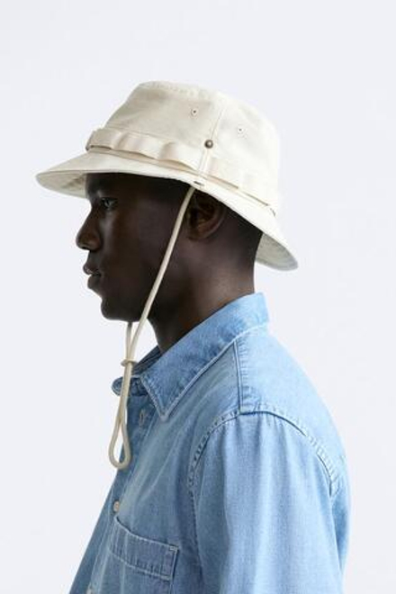 ZARA ПАНАМА UTILITY BUCKET, ЭКРЮ
