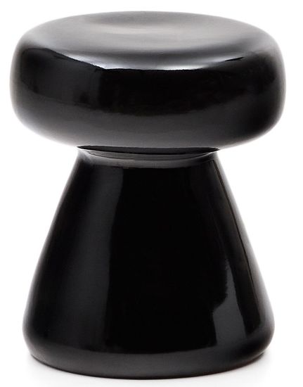 Manya Приставной столик из черной керамики Ø 38 см Испания