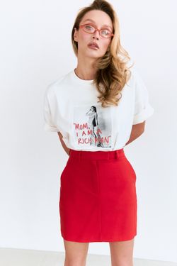 футболка белая оверсайз