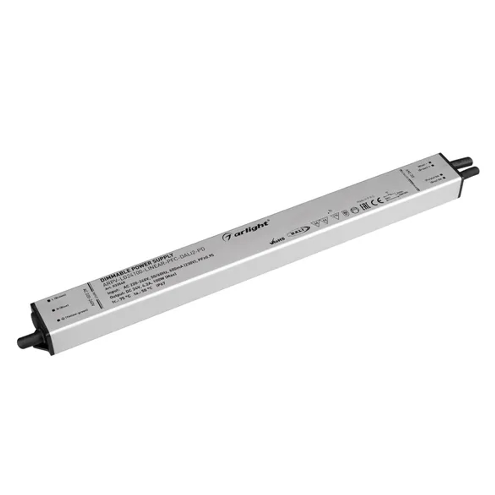 Блок питания ARPV-LG24100-LINEAR-PFC-DALI2-PD (24V, 4.2A, 100W) (Arlight, IP67 Металл, 5 лет) 033540