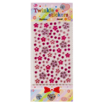 Наклейки-стразы Alingar, акриловые, "Яркие цветочки", стразы-цветочки, крупные и средние, пакет с европодвесом