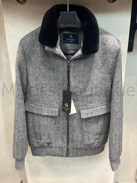 Мужская зимняя твидовая куртка Gianni Stefano