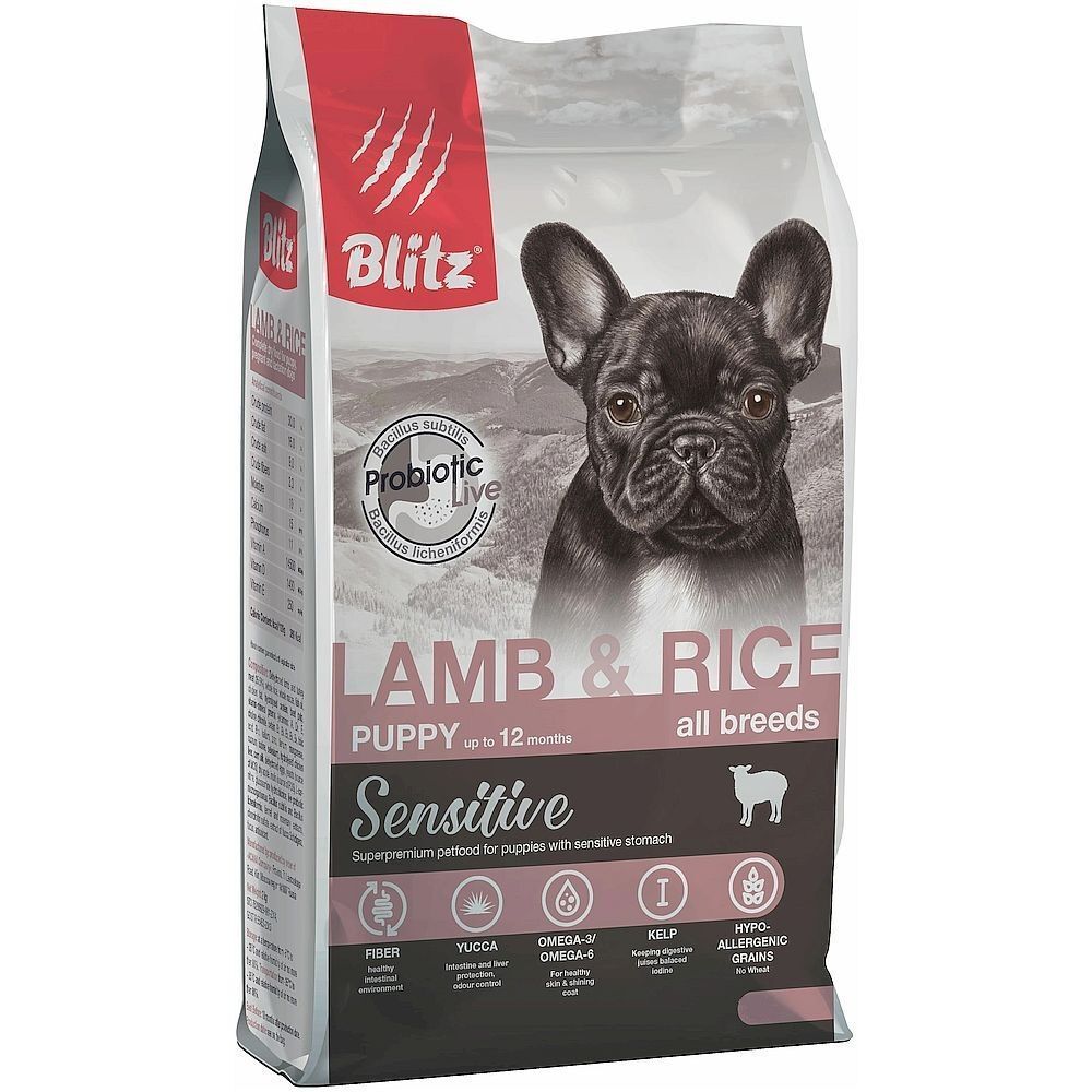 BLITZ 15кг PUPPY Lamb&amp;Rice /полнорационный сухой корм для щенков/