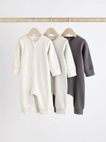 Комбинезон / Cлип для малышей Next D64-603, 3 шт., Бежевый, Серый