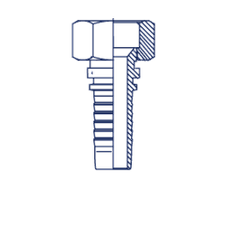 Фитинг DN 12 DKI (Г) 22x1.5 накидная гайка
