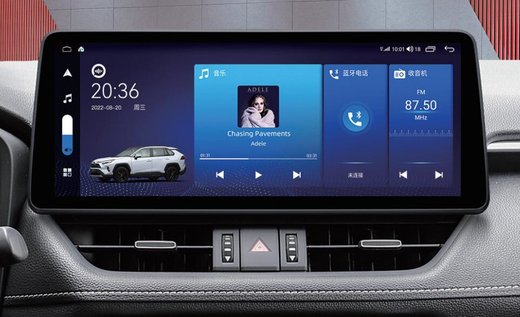 Магнитола для Toyota RAV4 2019-2024+ (любые комплектации) - Carmedia HP-T1201 монитор 12.3", Android 12, 6Гб+128Гб, CarPlay, 4G SIM-слот