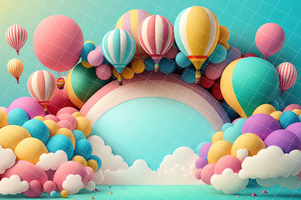 Фотофон "Воздушные шары" арт. ФФ915-7