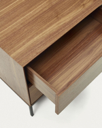 Vedrana Прикроватная тумба из орехового шпона со стальными ножками 60 x 55 см