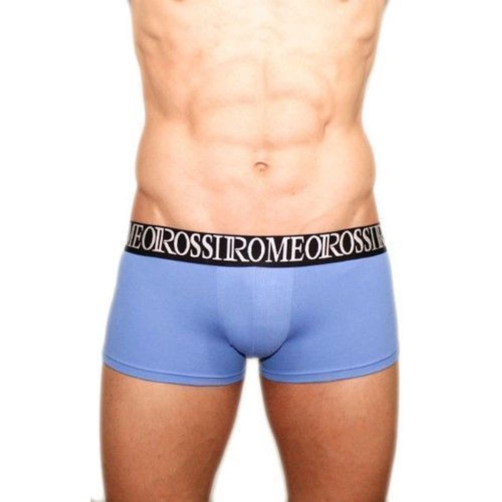 Мужские трусы хипсы голубые Romeo Rossi Bik Blue Boxers RR5002