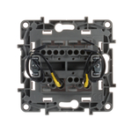 Переключатель 2х-клавишный с подсветкой/индикацией 10А 250В слоновая кость ETIKA Legrand