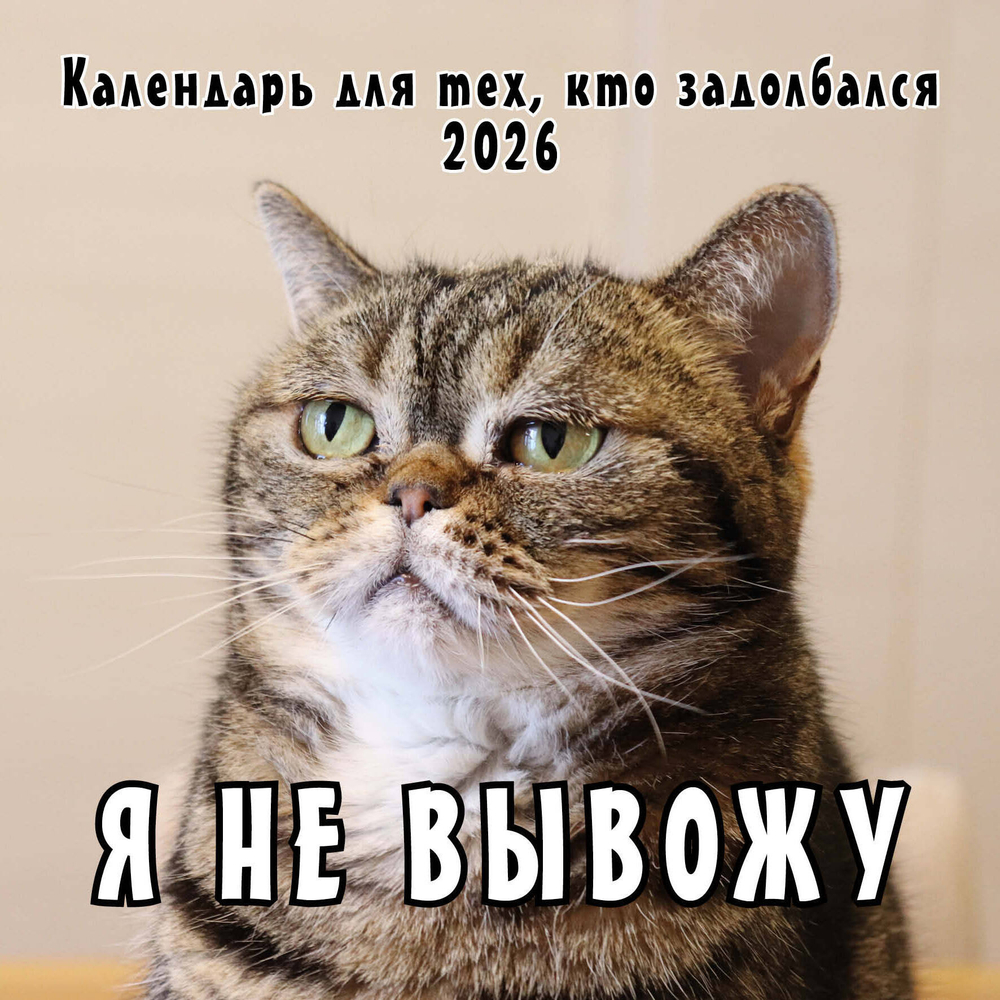 Я не вывожу! Календарь настенный на 2026 год для тех, кто задолбался (300х300 мм)