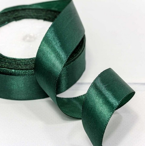 Лента Атласная Сатин 2,5 см Глубокая синевато-зелёная