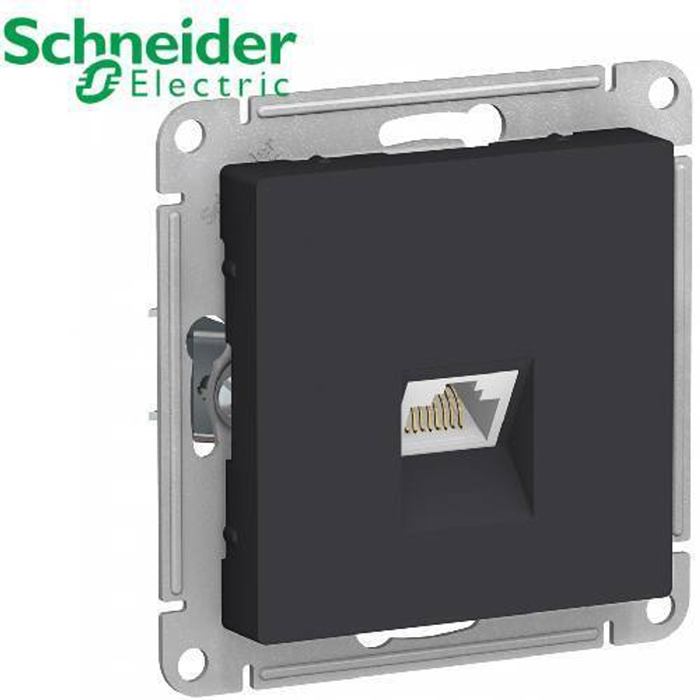 Розетка компьютерная (карбон) AtlasDesign Schneider ATN001083