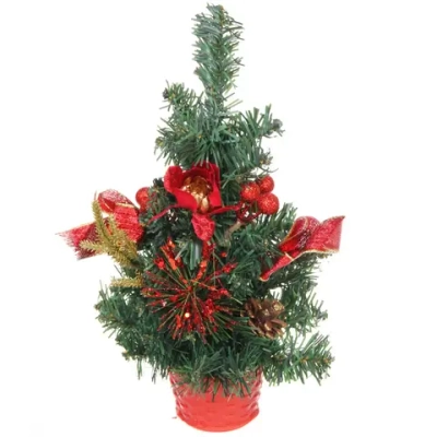 Елка декоративная «Сказочный блеск» 30 см, Красный