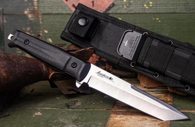 Тактический нож Aggressor AUS-8 Stonewash G10 Black