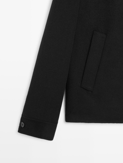 Massimo Dutti Короткая тонкая куртка, черный