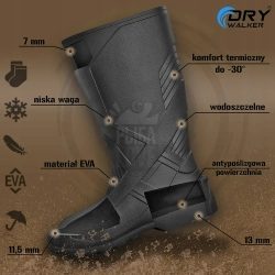 Сапоги рыбацкие резиновые (EVA) Dry Walker X-Track Short до -30° низкие