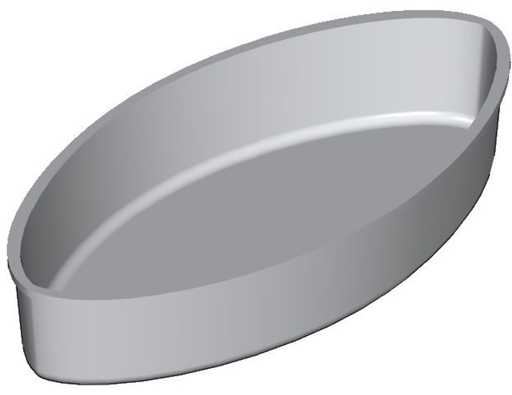 Форма для выпечки овальная 260х125х48 мм