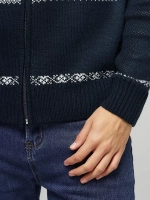 Свитер новогодний на молнии с высоким воротником