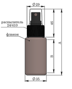 Флакон 50 мл 24 мм ПНД от производителя Тара-Гост