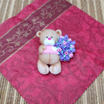 Молд силиконовый 2,5D "Мишка с тюльпанами" №2