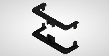 Комплект открытых заглушек для С профиля (2 шт.) №2 (черный)