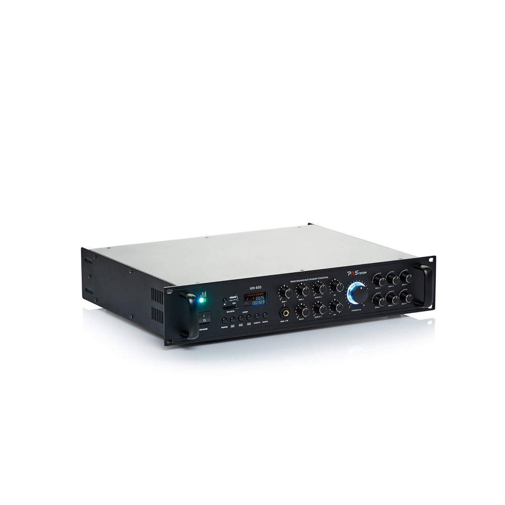Микшер-усилитель PASystem LEV-650 6 зон с MP3/FM/Bluetooth плеером