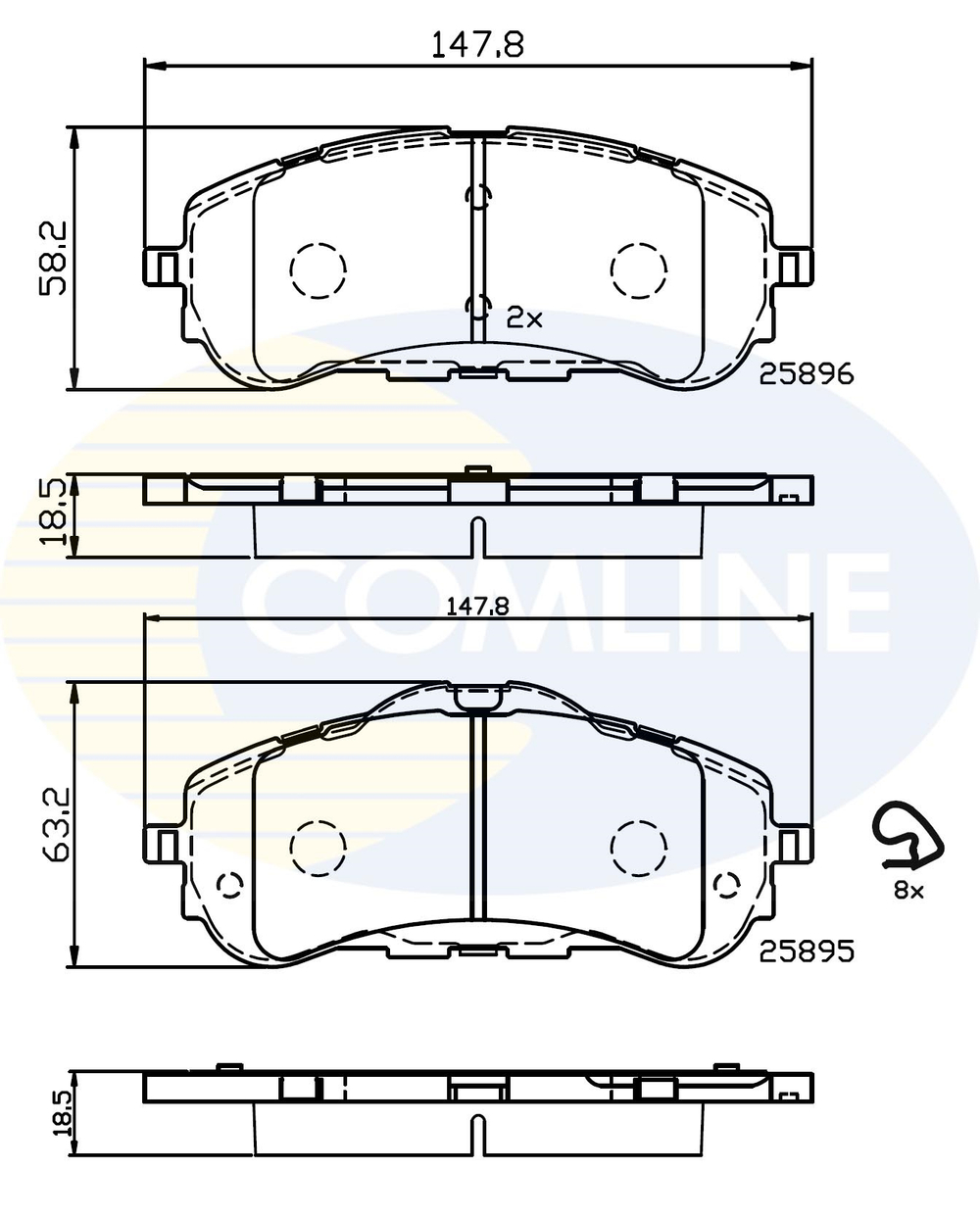 COMLINE - CBP32232-CML - Brake Pad Set, disc brake